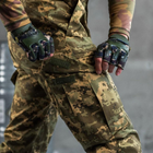 Мужские Зимние Брюки саржа с флисовой подкладкой / Утепленные Штаны с манжетами на хлястиках пиксель размер M - изображение 3