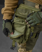 Тактическая поясная сумка на ногу SWAT Cordura 1000D олива (16703) - изображение 3