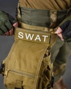 Тактическая поясная сумка на ногу SWAT Cordura 1000D койот (85577) - изображение 5