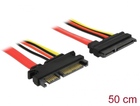 Kabel DELOCK SATA 6 Gbit/s 22 pin przedłużacz 50 cm (4043619843619) - obraz 1
