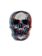 Шеврон на липучке Мерцающий череп 9см х 7см (12452) - изображение 1
