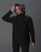 Куртка женская тактическая Robokop 2.0 демисезон с капюшоном Чёрная M - изображение 3