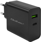 Ładowarka sieciowa Qoltec Super Quick PD Charger USB-C USB-A 45W 5-20V 2.5-3A Black