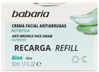 Krem do twarzy Babaria Aloe Vera Crema Facial Anti-Arrugas Nutritiva Vegano Relleno 50 ml (8410412100540) - obraz 1
