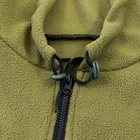 Флісова кофта зіп худі тактична-військова ЗСУ тепла зимова з капюшоном на блискавці OSPORT (ty-0038) Хакі M - зображення 5