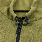 Флисовая кофта зип худи тактическая-военная ВСУ зимняя теплая с капюшоном на молнии OSPORT (ty-0038) Хаки XXL - изображение 4