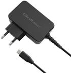 Мережевий зарядний пристрій Qoltec GaN Power Pro Charger USB-C 45W 5-20V 2.25-3A Black