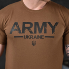 Потоотводящая мужская футболка Odin coolmax с принтом "Army Ukraine" тёмный койот размер M - изображение 5