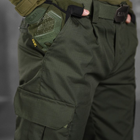 Мужские крепкие Брюки Defection с Накладными карманами и Манжетами / Плотные Брюки рип-стоп олива размер 2XL - изображение 6