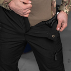 Мужские крепкие Брюки Police SoftShell с функциональными Карманами / Плотные Брюки на флисе черные размер 2XL - изображение 6