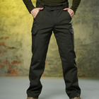 Утепленные мужские брюки Intruder Peak Softshell с 6-ю карманами / Плотные Брюки на флисе хаки размер XL - изображение 1