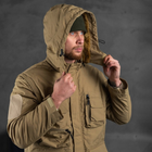Чоловіча вологозахищена куртка-жилет з хутряним утеплювачем / Трансформер 2в1 "Outdoor" койот розмір M - зображення 7