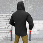 Чоловіча куртка Softshell з підкладкою OmniHeat / Зимовий верхній одяг з липучками під шеврони чорний розмір S - зображення 3