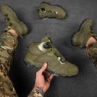 Мужские демисезонные Ботинки с Мембраной и Автоузлом на стойкой подошве олива размер 42 - изображение 7