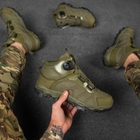 Мужские демисезонные Ботинки с Мембраной и Автоузлом на стойкой подошве олива размер 43 - изображение 7