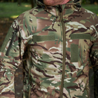Демісезонна чоловіча Куртка Combat Softshell на флісі з Капюшоном та Липучками під шеврони мультикам розмір 3XL - зображення 6
