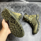 Мужские крепкие Ботинки Gladiator с мембраной / Нубуковые Берцы на резиновой протекторной подошве хаки размер - изображение 3