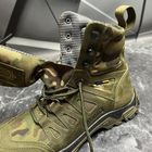Мужские крепкие Ботинки Gladiator с мембраной / Нубуковые Берцы на резиновой протекторной подошве хаки размер - изображение 7