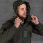 Чоловіча утеплена Куртка Soft Shell з капюшоном у кольорі хакі розмір XL - зображення 7