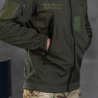 Чоловіча утеплена Куртка Soft Shell з капюшоном у кольорі хакі розмір L - зображення 4