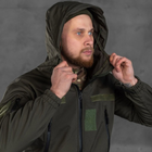 Чоловіча утеплена Куртка Soft Shell з капюшоном у кольорі хакі розмір 3XL - зображення 7