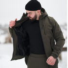 Мужская демисезонная Куртка Intruder SoftShell с капюшоном хаки размер L - изображение 4