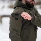 Мужская демисезонная Куртка Intruder SoftShell с капюшоном хаки размер L - изображение 7
