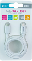 Kabel DPM USB-C - USB-C 1 m biały (5906881212653) - obraz 4