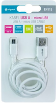 Kabel DPM USB-A - micro-USB 1 m biały (5906881212684) - obraz 3