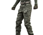 Брюки, штаны тактические, утепленные SoftShell IX7 olive Размер XL - изображение 2