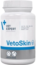 Suplement diety VetExpert VetoSkin dla zdrowia skóry i jakości sierści u kotów i psów 90 kapsułek (5907752658266) - obraz 1