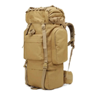 Каркасный тактический рюкзак 80 литров Large tactical многофункциональный Койот - изображение 3