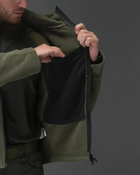 Кофта флисовая мужская Unbreak с карманами и капюшоном Олива XXXL - изображение 7
