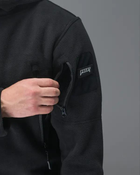 Кофта флисовая мужская Unbreak с карманами и капюшоном Черная XXL - изображение 7