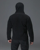 Кофта флисовая мужская Unbreak с карманами и капюшоном Черная XXL - изображение 10
