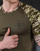 Тактическая потоотводящая мужская футболка ЗСУ L олива+пиксель (19393) - изображение 4
