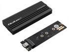 Kieszeń zewnętrzna Qoltec NV2270 enclosure for drive M.2 SSD NVMe USB Type-C Black - obraz 2