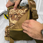 Однолямочный рюкзак 15 л с креплением Molle / Влагозащищенная нагрудная сумка пиксель - изображение 7