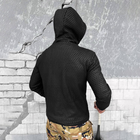 Мужская флисовая кофта с капюшоном "Sota" / Флиска с текстурой сот черная размер XL - изображение 5