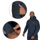 Мужская Куртка Camotec Stalker SoftShell на микрофлисе темно-синяя / Демисезонная верхняя одежда размер S - изображение 6