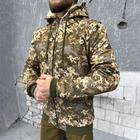 Чоловіча зимова куртка Softshell з хутряною підкладкою / Бушлат піксель розмір 2XL - зображення 2