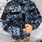 Мужской бушлат на флисе "Urban Camouflage" / Зимняя куртка с силиконовым утеплителем пиксель размер M - изображение 3