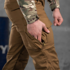 Чоловічі Штани Kayman Softshell з високим поясом / Брюки з місткими кишенями койот розмір XL - зображення 6