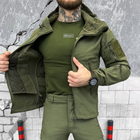 Мужской костюм SoftShell / Влагозащищенная куртка с капюшоном + брюки "Shark" олива размер 3XL - изображение 3