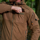Чоловіча куртка Флісова з капюшоном койот розмір L - зображення 8