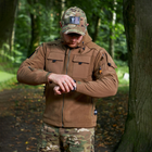 Мужская Флисовая Куртка с капюшоном койот размер M - изображение 4