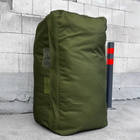 Баул 100 л Cordura 1000D / Сумка - Рюкзак для транспортування речей олива 80 х 42 см - зображення 4