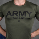 Потоотводящая Мужская Футболка Odin coolmax с принтом "Army Ukraine" олива размер 2XL - изображение 4
