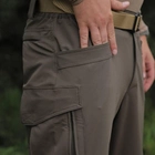 Чоловічі вологозахищені штани з кишенями олива розмір S - зображення 5