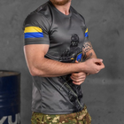 Потоотводящая мужская футболка с принтом "Ukrainian soldier" coolmax серая размер 2XL - изображение 3